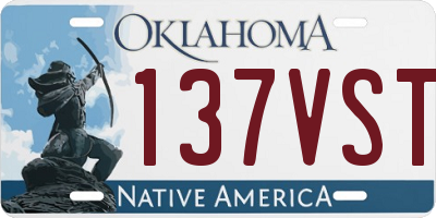 OK license plate 137VST