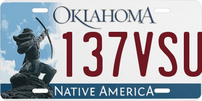 OK license plate 137VSU