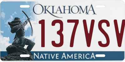 OK license plate 137VSV