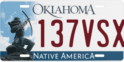 OK license plate 137VSX