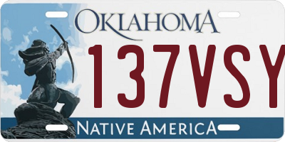 OK license plate 137VSY