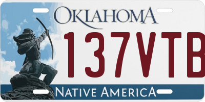 OK license plate 137VTB