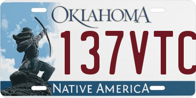 OK license plate 137VTC