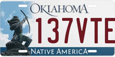 OK license plate 137VTE