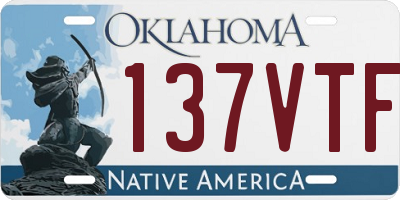 OK license plate 137VTF