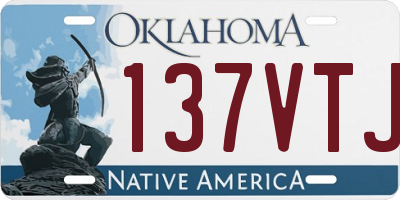 OK license plate 137VTJ