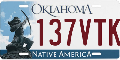 OK license plate 137VTK