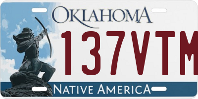OK license plate 137VTM