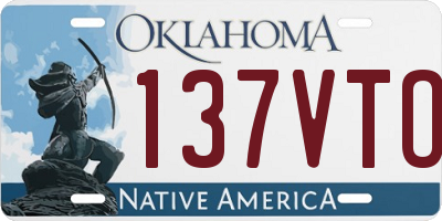 OK license plate 137VTO