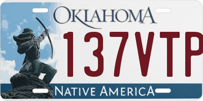 OK license plate 137VTP