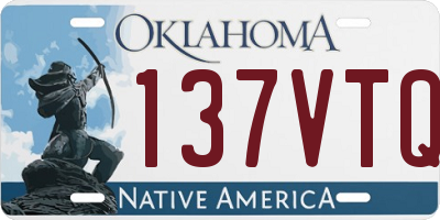 OK license plate 137VTQ