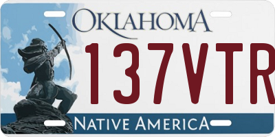 OK license plate 137VTR