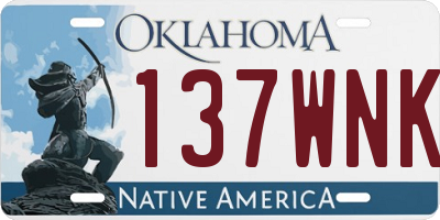 OK license plate 137WNK