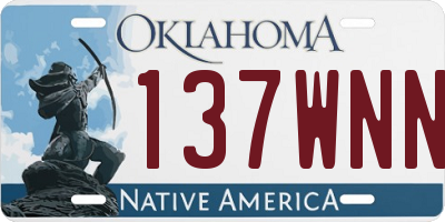 OK license plate 137WNN