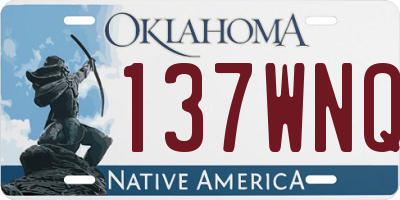 OK license plate 137WNQ