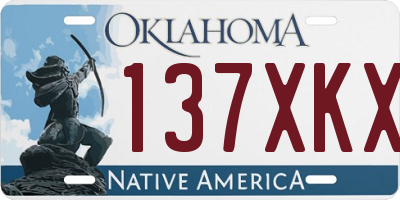 OK license plate 137XKX