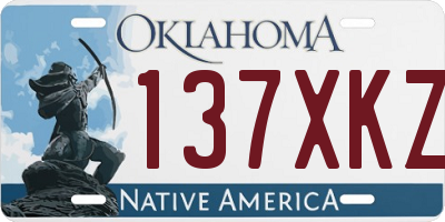 OK license plate 137XKZ