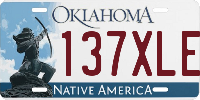 OK license plate 137XLE