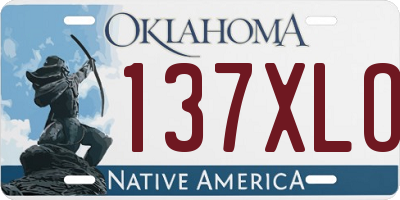 OK license plate 137XLO