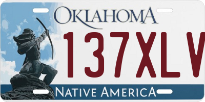 OK license plate 137XLV