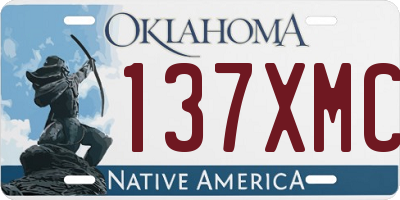 OK license plate 137XMC