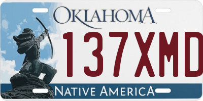 OK license plate 137XMD