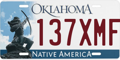 OK license plate 137XMF