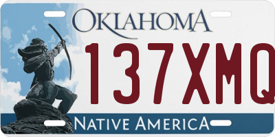OK license plate 137XMQ