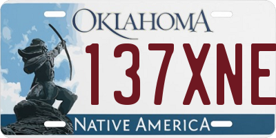 OK license plate 137XNE