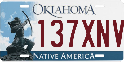 OK license plate 137XNV