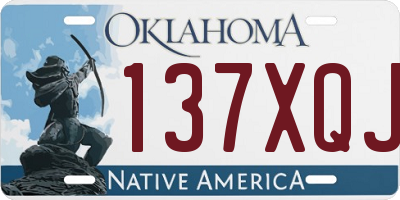 OK license plate 137XQJ