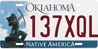 OK license plate 137XQL