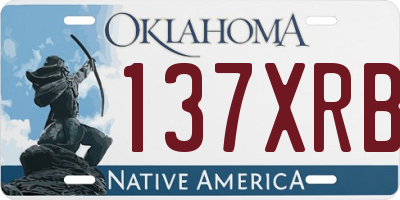 OK license plate 137XRB