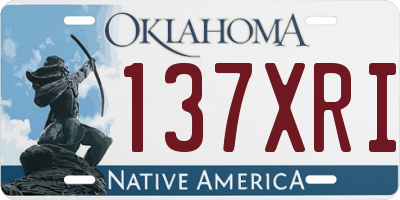 OK license plate 137XRI