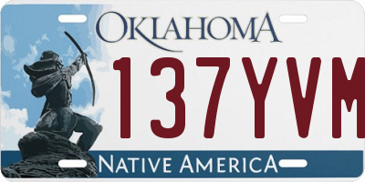OK license plate 137YVM