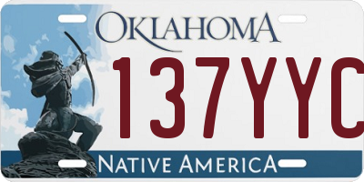 OK license plate 137YYC