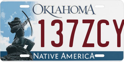 OK license plate 137ZCY