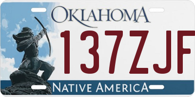 OK license plate 137ZJF
