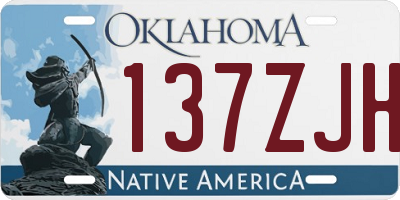 OK license plate 137ZJH