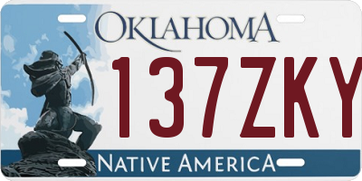 OK license plate 137ZKY