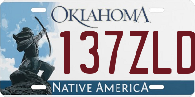 OK license plate 137ZLD