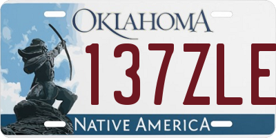 OK license plate 137ZLE