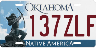 OK license plate 137ZLF