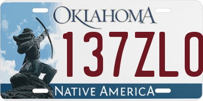 OK license plate 137ZLO