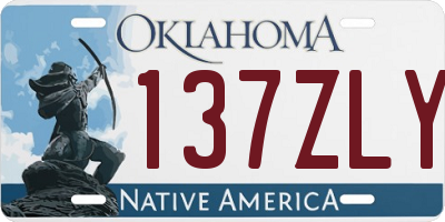OK license plate 137ZLY