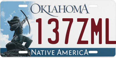 OK license plate 137ZML
