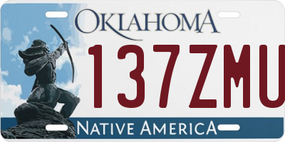 OK license plate 137ZMU