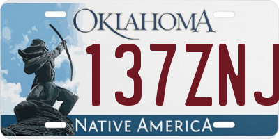 OK license plate 137ZNJ