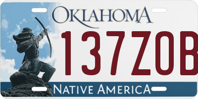 OK license plate 137ZOB