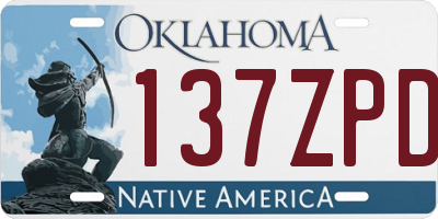 OK license plate 137ZPD